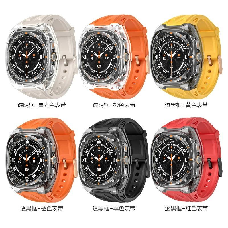 PC+TPU Case for Samsung Galaxy Watch Ultra 47mm Integrated Silicone Wristband For Galaxy Watch 2025 Ultra 47mm Accessories Belt