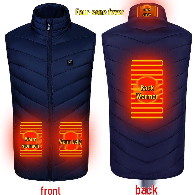 Men's Smart USB Heated Vest with Four to Eight-Zone Temperature Control