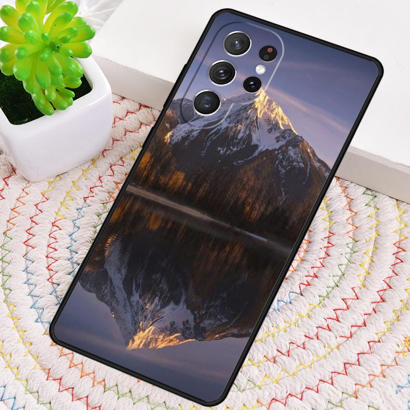 Mountain Reflection By The Lake Silicone Phone Case For Samsung Galaxy Note 10 Pro S26 S25 S24 S23 S22 S21 Plus Ultra Capa Cover