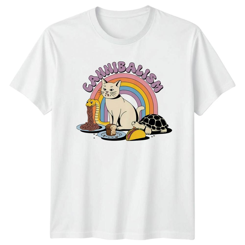 Cannibalism TShirt Absurdist Humor Cats Birthday Gift For Him And Her S