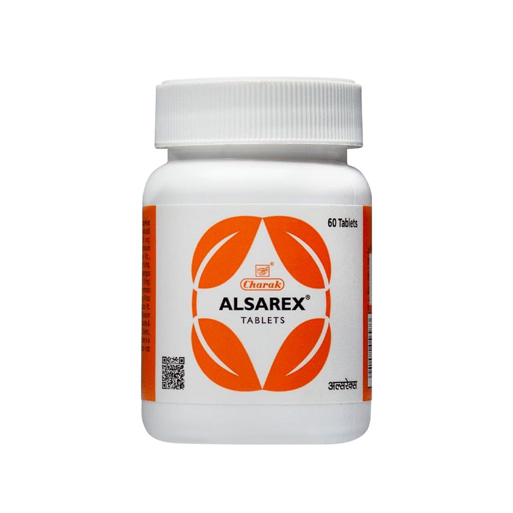 Charak Pharma Alsarex 60 Tablet Pack of 1 for Acidity Relief Indigestion and Stomach Comfort