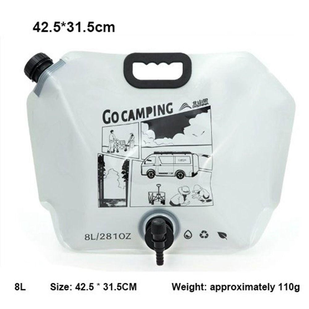 2.5L/8L Folding Water Bucket Bag Large Capacity Water Container  Outdoor Hiking Accessories