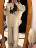 Plus Size Women's Printed Knit Sweater: Soft, Stylish, and Versatile for Layering, Perfect for Autumn and Winter