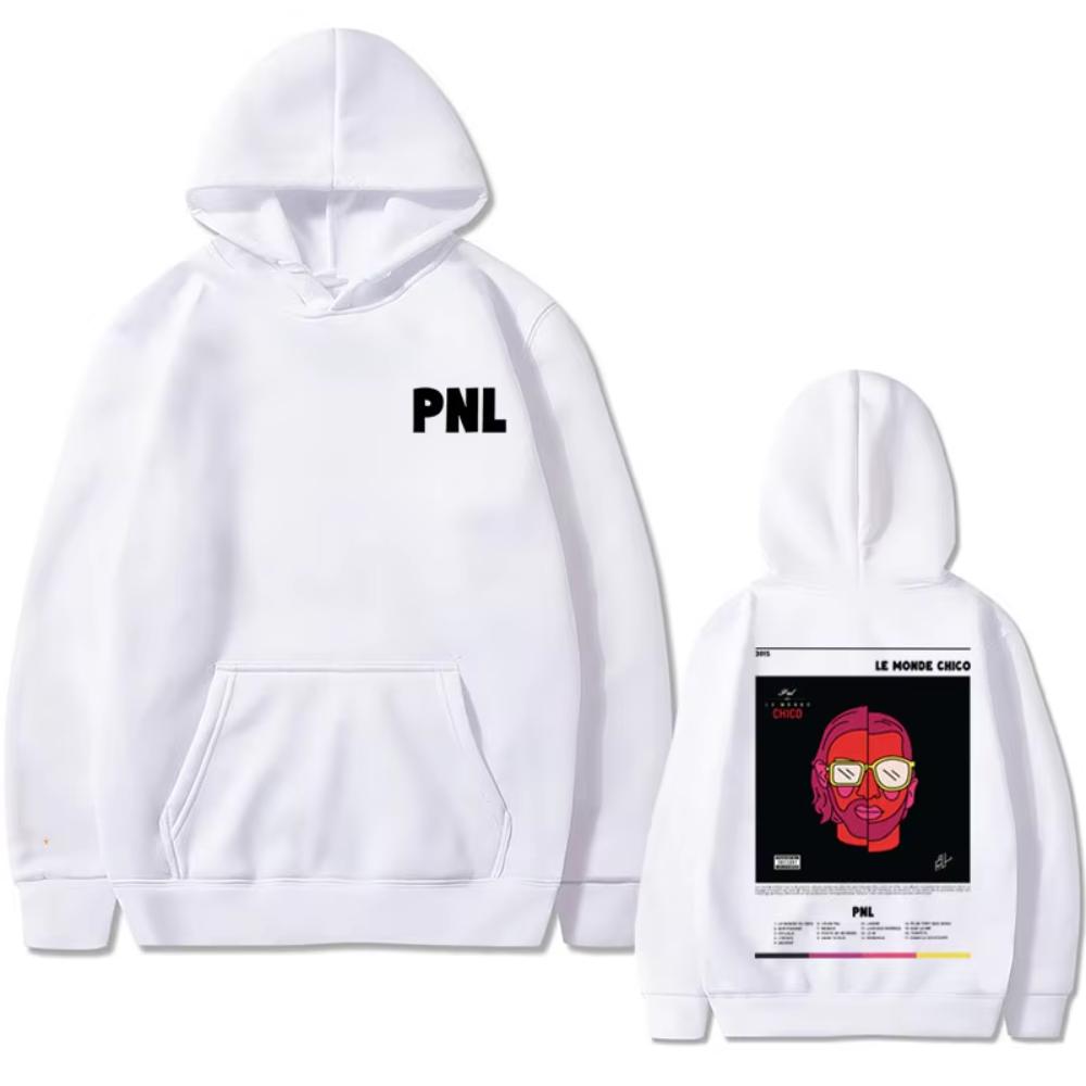 French Rapper PNL Le Monde Chico Album Print Hoodie Men Women Hip Hop Casual Oversized Sweatshirts Hoodies