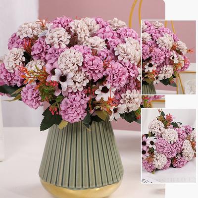 15 Heads Fake Flowers Bouquet Artificial Flowers Plant Small Bunch Home Party Decor DIY Decoration Wedding Beautiful Fashion
