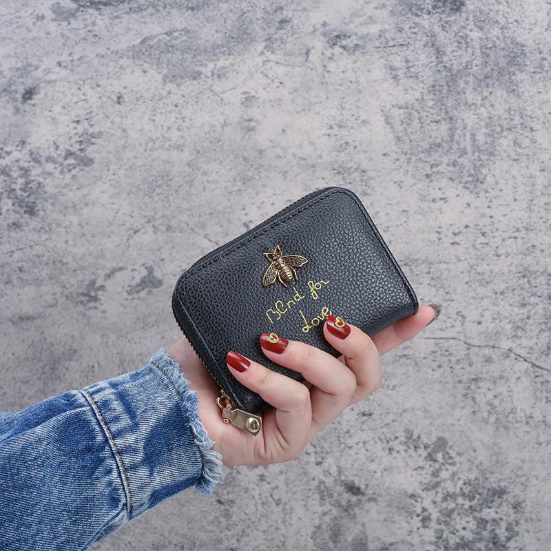 מחזיק ארנק מיני קטן מעור נשים רוכסן תיק מצמד ארנק מטבעות