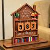 Wooden Book Counter & Tracker - Reading Accessories Display Table Sign for Bookworms Readers Teachers, Home Office Bookshelf