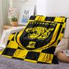 1PC Al-Ittihad Club Patterned Flannel Blanket Suitable For All Seasons for Home Decor Warmth and Comfort Gifts Holiday Present