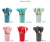 12Pcs/Set Silicone Kitchenware Wooden Handle Cooking Utensils Set Non-Stick Shovel Spatula Spoon Clip Kitchen Tools