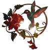 Floral Iron Art Bird Pattern Wall Decoration Round Panel Living Ornaments Room