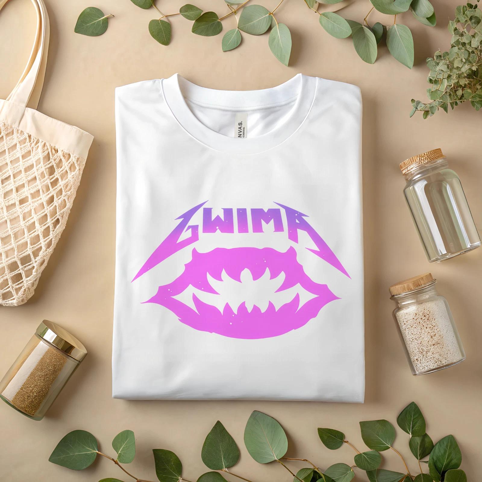 Purple Metal Lips Graphic T-Shirt – Retro Rock Band Style Streetwear Tee A312 S