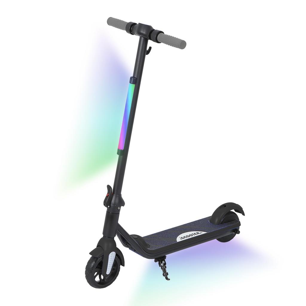 6'' Foldable Electric Scooter,Max Speed 12 km/h,LED Colorful Lights & Display,5-8KM of Range,with Electronic Brake,for Kids 6-12 Years