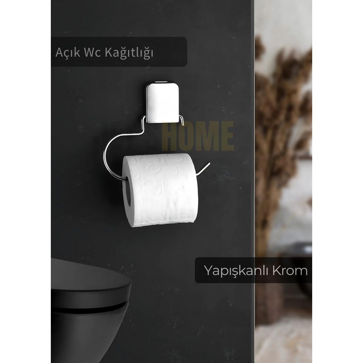 

Paslanmaz Kapaksız Tuvalet Kağıdı Askılığı Wc Kağıtlık Tutucu Krom