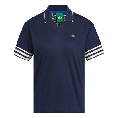 Originals 3-Stripe Performance V-Neck Knit Short Sleeve Polo Shirt Women Tops KA9855