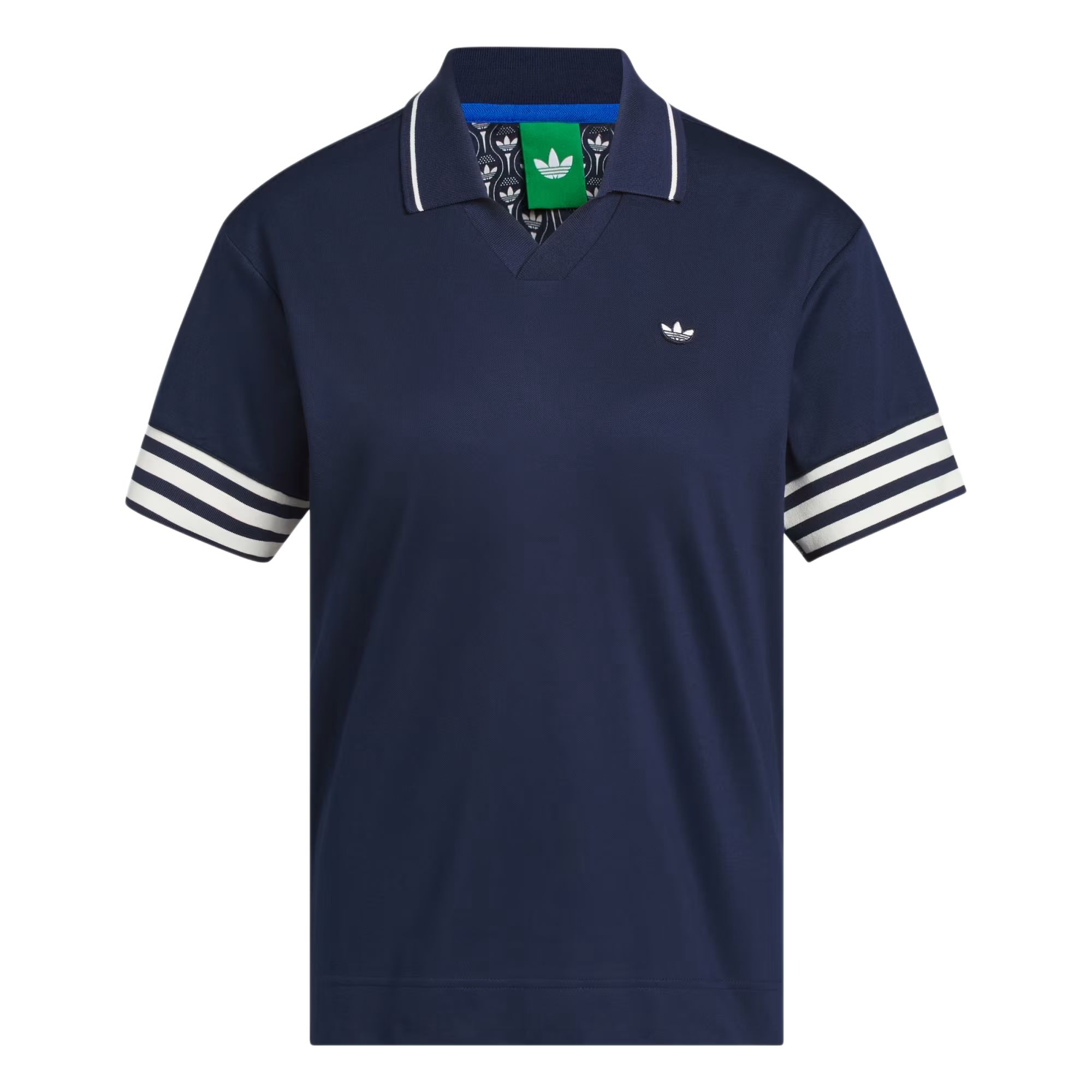 Adidas Originals 3-Stripe Performance V-Neck Knit Short Sleeve Polo Shirt Women tops KA9855 S