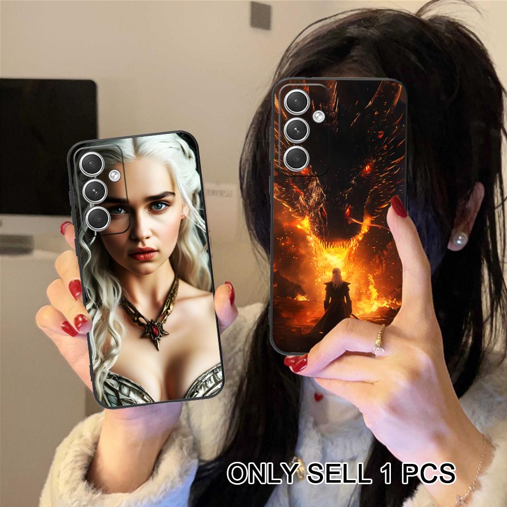 Dragon Queen Matte TPU Mobile Phone Case for Samsung Galaxy S26 S25 S24 S23 S22 S21 S20 Note20 Plus FE Ultra Colorful Cover