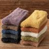 Korean Style Fashion Design Student Women Socks Mink Fur Fleece Socks Floor Socks Mid-Tube Hosiery