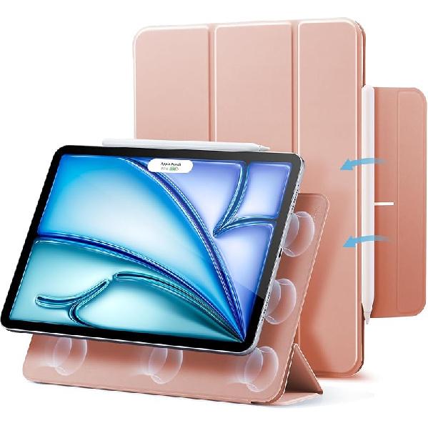 ESR for iPad Air 11 Inch Case M3/M2 (2025/2024), iPad Air 5th/4th Gen (2022/2020), Powerful Magnetic Attachment, Slim Trifold Stand Case, Auto