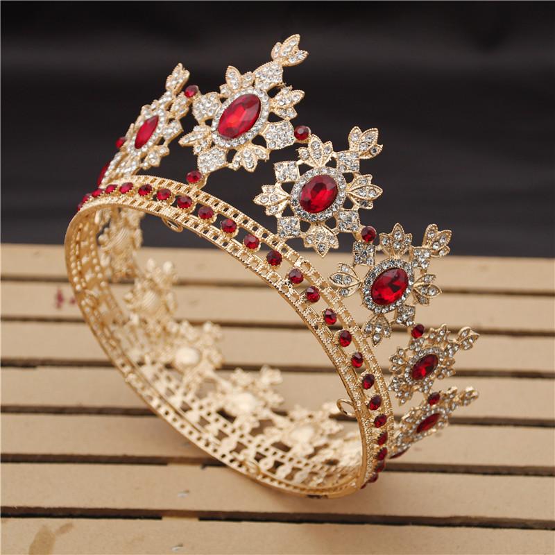Luxury Royal King Wedding Crown Bride Tiaras and Crowns Queen Hair Jewelry Crystal Diadem Prom Headdress Head Accessorie Pageant