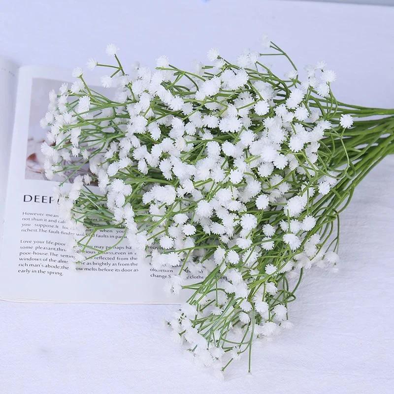 63cm Babies Breath Artificial Flowers Plastic Gypsophila Floral Bouquets for Home Room Decor Party Wedding Decoration Ornament