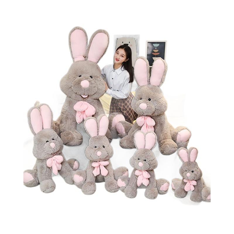 Large Plush Bunny Stuffed Animal, Cute Sleeping Pillow Doll for Girls, Lazy Rabbit Toy Gift