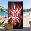 FC St. Pauli Fußball Druck Strandtuch, Großes Weiches Schnelltrocknendes Handtuch für Strand Camping Schwimmen