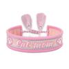 Trendy Handmade Woven Pet Bracelet with Love Embroidery and Tassels