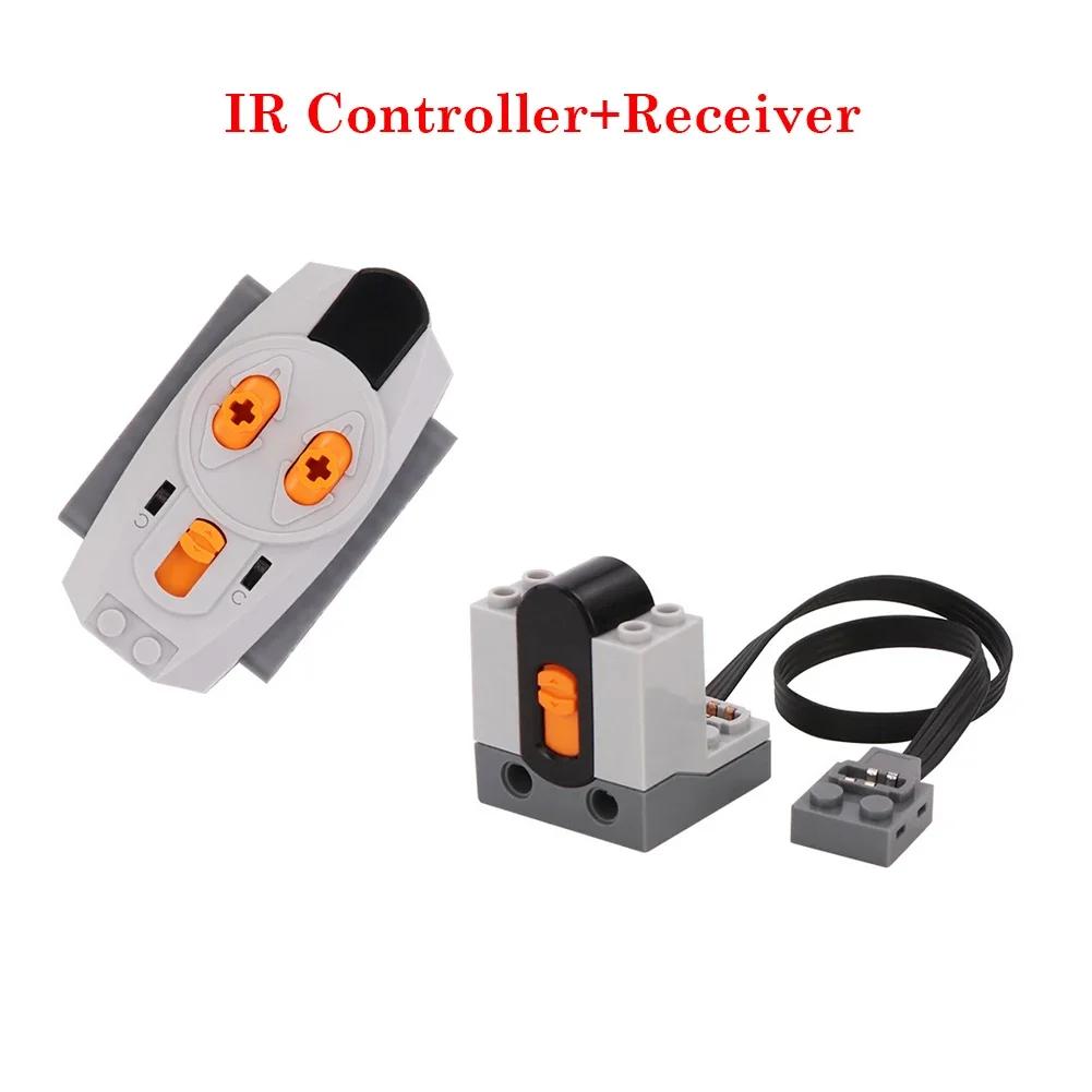 Technisches MOC Power Functions Servo Teile Zug Buggy M Motor 8883 Modifizierte IR Fernbedienung Power Gruppe Sets Lithium Batteriebox 9686