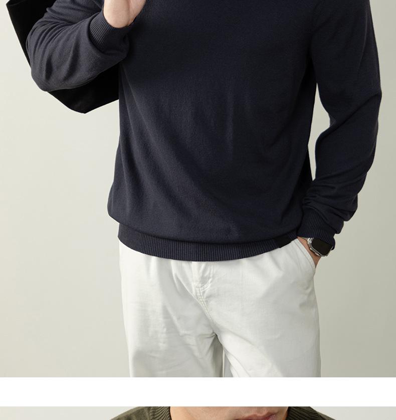 CamatKilly • Men's Soft Knitwear: Luxurious, Thick, Anti-Pilling, High-Elastic Base Layer for Autumn and Winter.