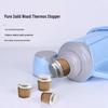 Universal Wooden Thermos Stopper Set for Water and Tea Bottles