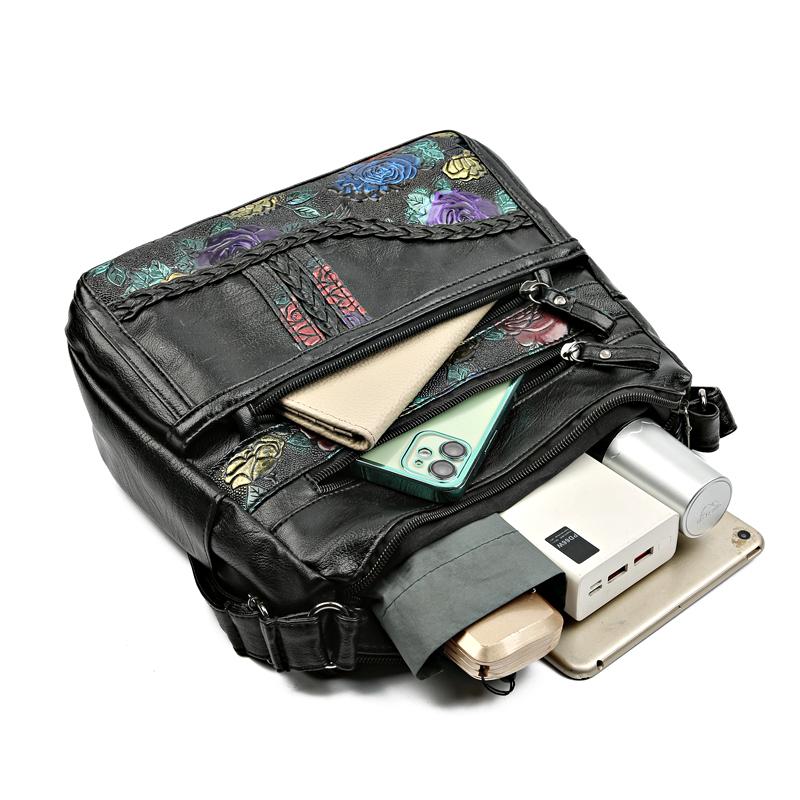 Mother's Bag Elderly Women's Crossbody Bag Large Capacity Shoulder Bag Print Women's Bag