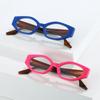 2023 Fashion Retro Cat Eye Eyeglass Frame - European & American Small Color Block Style for Women