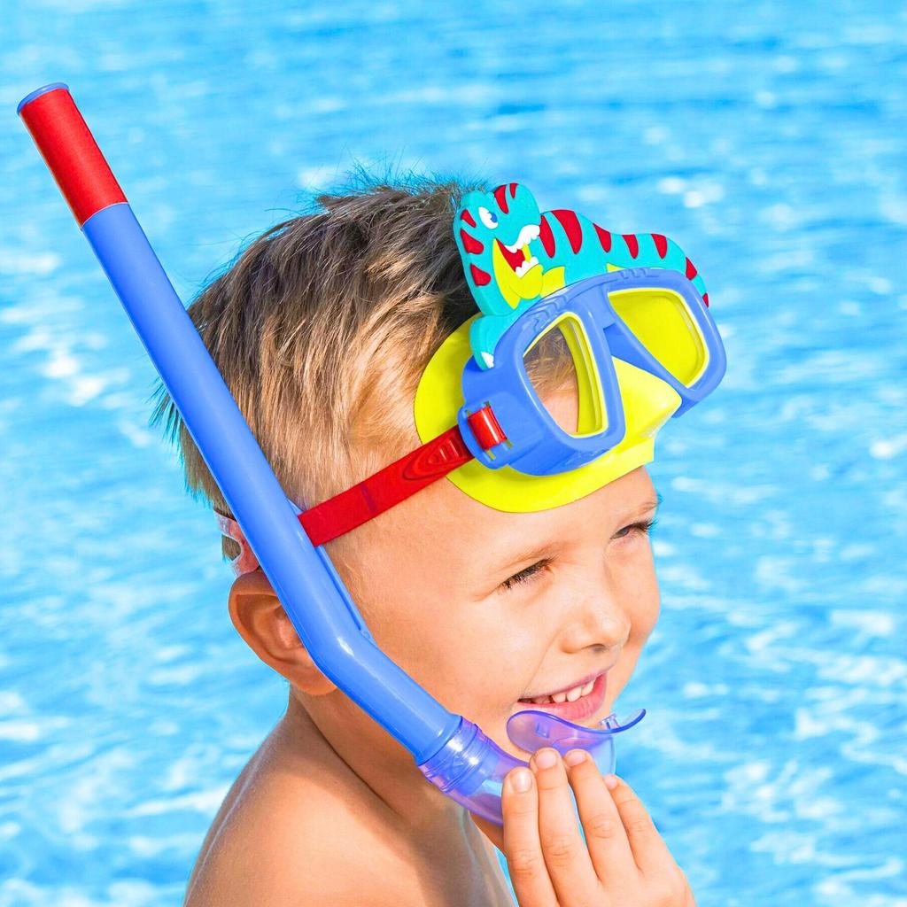 Diving Set: Mask, Snorkel, Swimming Goggles, Dinosaur
