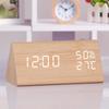Adjustable Brightness Wooden LED Alarm Clock Electronic Alarm Clock  Living Room Decor