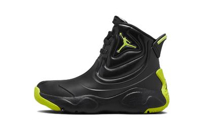 Drip 23 Slip Resistant Cushioning Abrasion Resistant High Top Kids' Outdoor Shoes Black Green CT5798-001