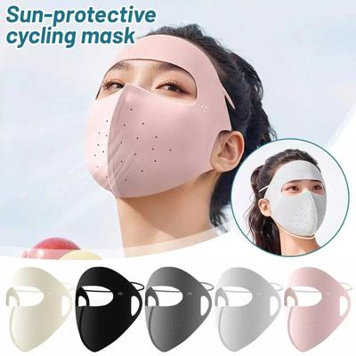 Summer Face Mask Full Coverage UV Protection 3D Breathable Ice Silk Balaclava for Outdoor Activities