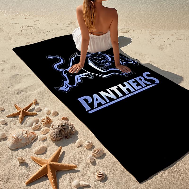panthers Fashion Beach Towel: Ideal for Summer Adventures Soft, absorbent and quick drying suitable for swimming and bathing