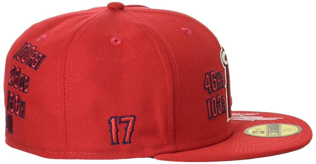 New Era 5950 ANAANG SHOHEI OHTANI 2021 Stats Size cm Cap, Red, 7.3/8, 58.7