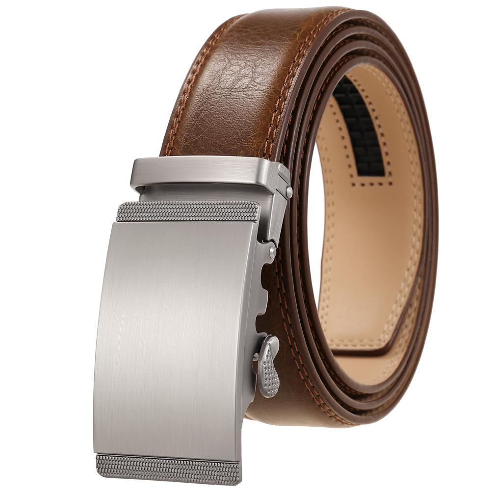 Belt Men'S Two-Layer Cowhide, Automatic Buckle Belt Men'S Leather Belt Ly25-1050-1