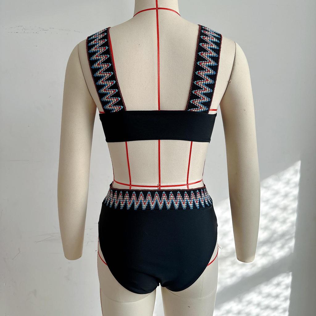 Nuovo Bikini in Pizzo a Vita Alta Due Pezzi - Stile Europeo e Americano