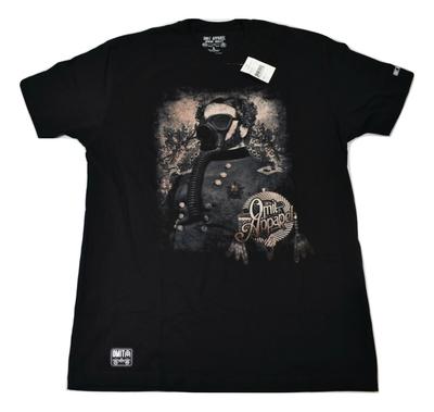 Omit Herren Blade Black Beard Schwarzes T-Shirt Neu L