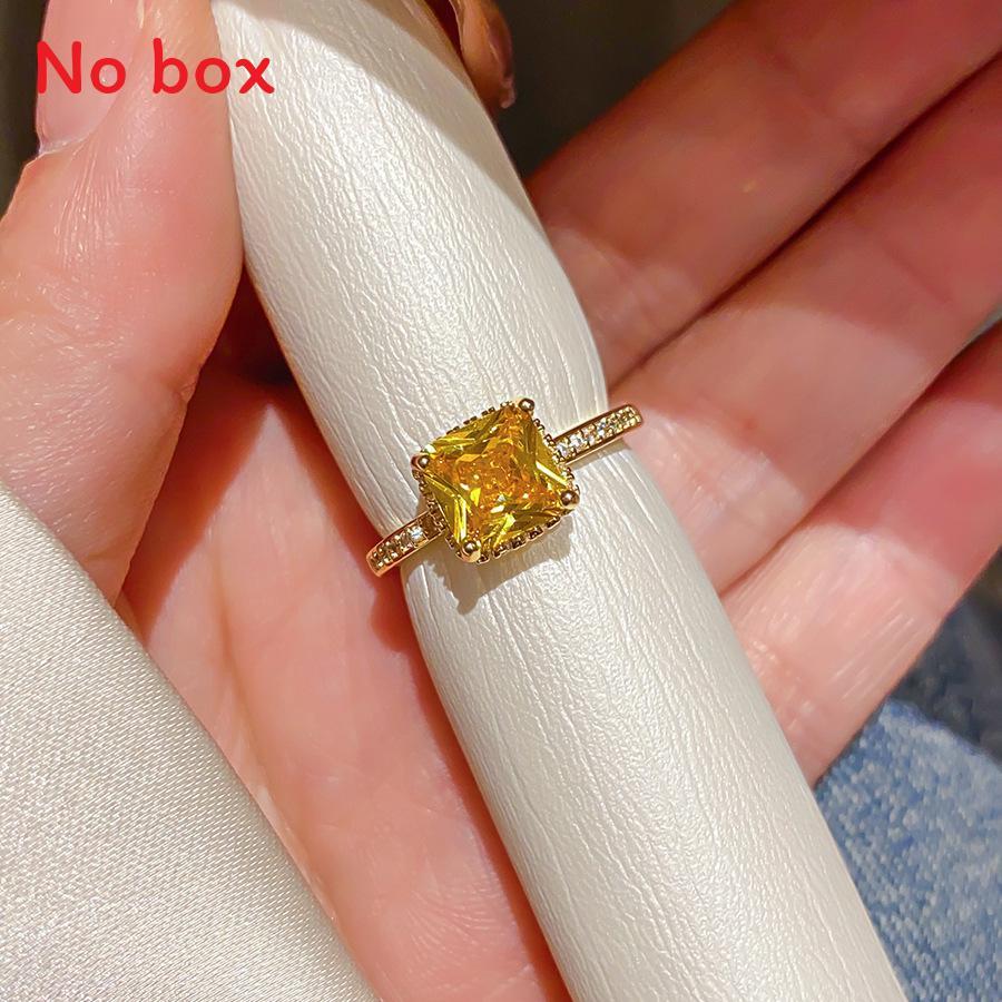 Minimalist 18k Goldplated Zircon Square Ring For Womens Casual And Office Wear
