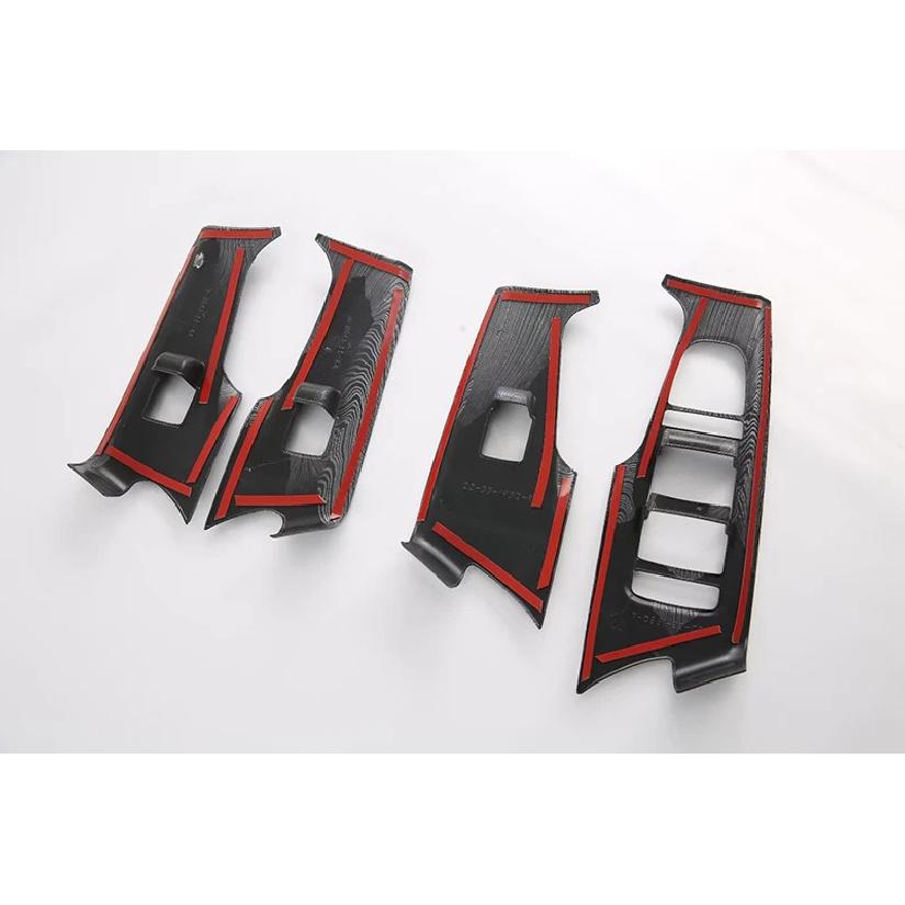 For BYD Song Plus EV DMI   Carbon Fiber Style Door Window Armrest Cover Switch Panel Trim Molding Garnish