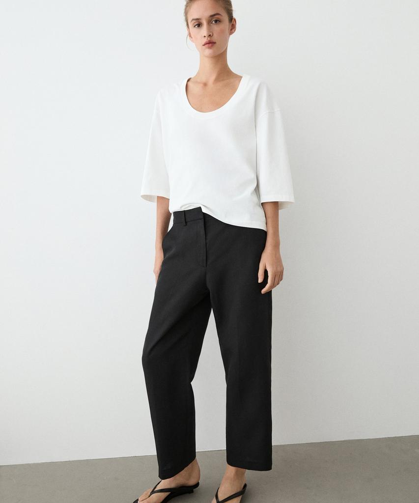Masimodutti Slim Fit Capri Pants