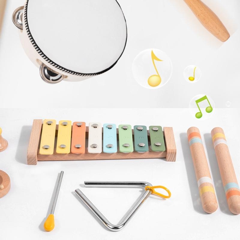 Wood Music Instruments Preschool Educational Toy Music Enlightenment for Early Learning and Rhythm Skills