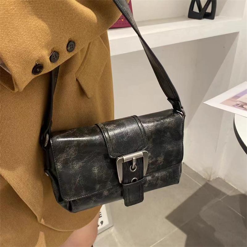 Kadınlar için çapraz askılı vintage tarzı tote omuz çantası koltuk altı çantası bayanlar