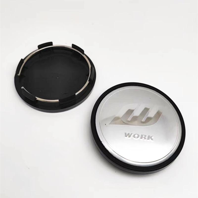 4pcs 62mm 58mm Wheel Center Cap VS W Work Car Styling Rims Hubs Cover Dustprrof Accessories