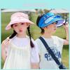 Summer Kids Sun Hat With Builtin Fan And Large Brim For Outdoor Sunshade