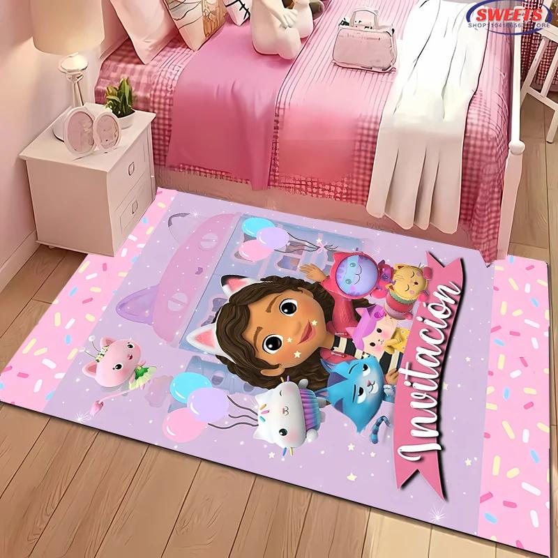Covor Disney Gabbys Dollhouse, Covor pentru Living Dormitor, Covoraș Decorativ pentru Canapă Bucătărie, Covoraș de Ușă pentru Copii Antiderapant de Podea Durabil, Cadou