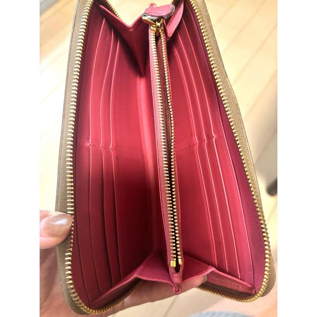 Used PRADA beige long wallet